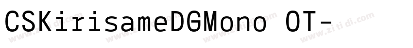 CSKirisameDGMono OT字体转换
